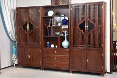 佛山新中式家具餐廳玻璃背景墻效果圖，潮流玻